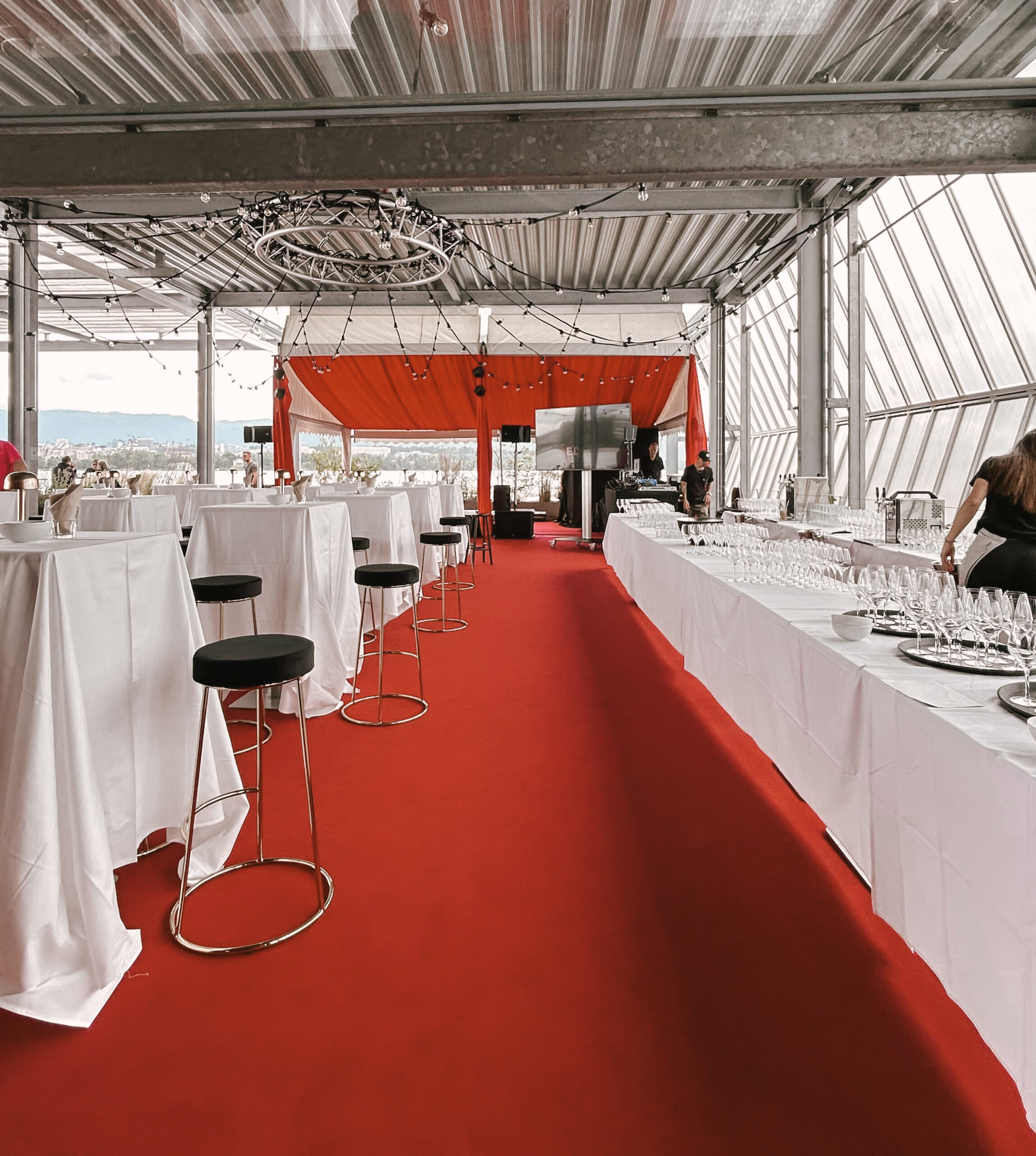 Événement privé au restaurant de la plage de Genève par Nova Craft